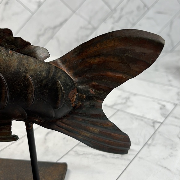 Vintage humuhumunukunukuapuaa Hawaiian State Fish Brass Stand - Picture 11 of 12